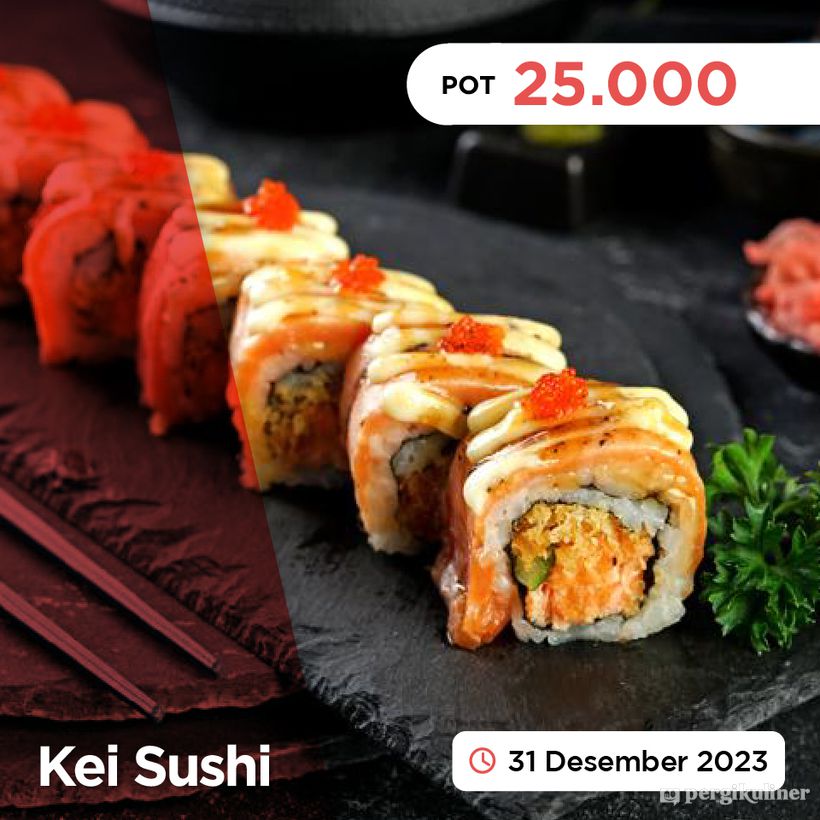KUPON dari PergiKuliner di Kei Sushi