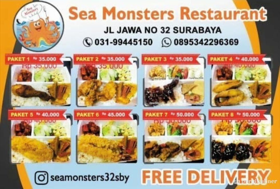 #dukungresto #kompilasi #bebasongkir di Sea Monsters