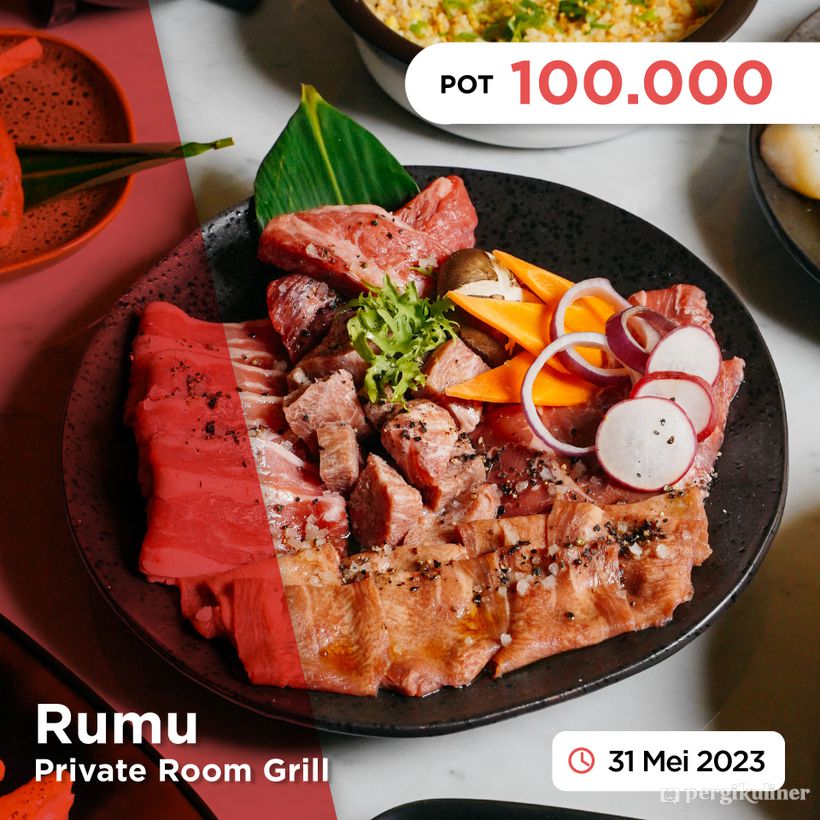 KUPON dari PergiKuliner di Rumu Private Room Grill