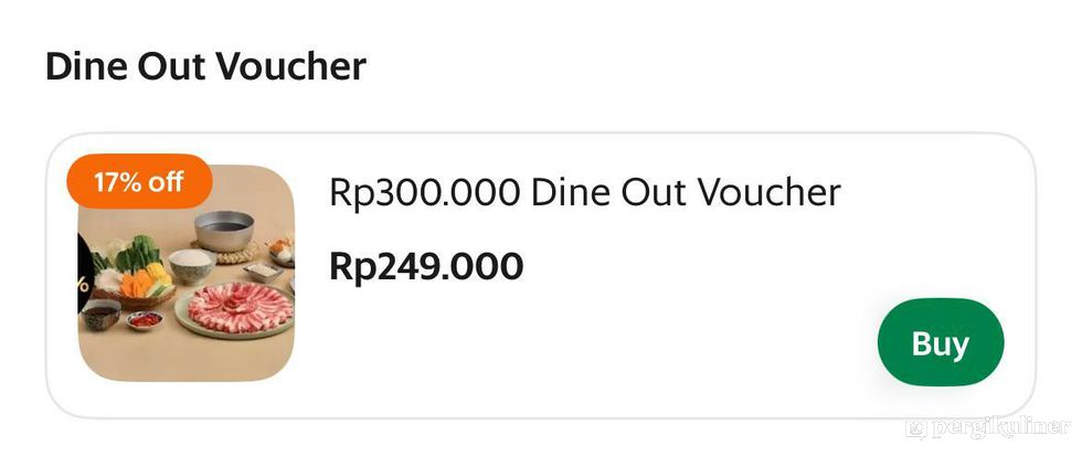 Voucher Diskon 17% Grab Dine Out di Shaburi & Kintan Buffet