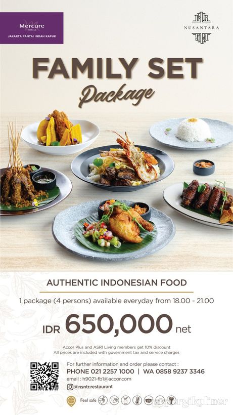 Dinner Set Menu, Harga Normal di NSNTR - Mercure Jakarta Pantai Indah Kapuk