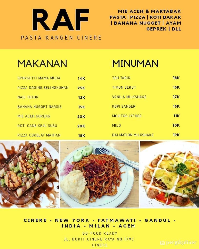 Selalu Diperbarui Menu Raf Pasta Kangen Mie Aceh Cinere Depok