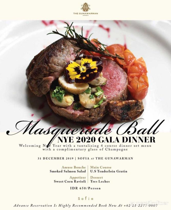 New Year's Eve Set Menu di Sofia at The Gunawarman