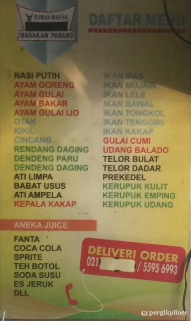Selalu Diperbarui Menu Rumah Makan Sederhana Minang Cengkareng