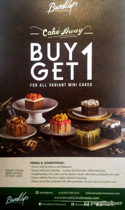Beli 1 Mini Cake Gratis 1 Mulai dari Jam 8 Malam di Pancious