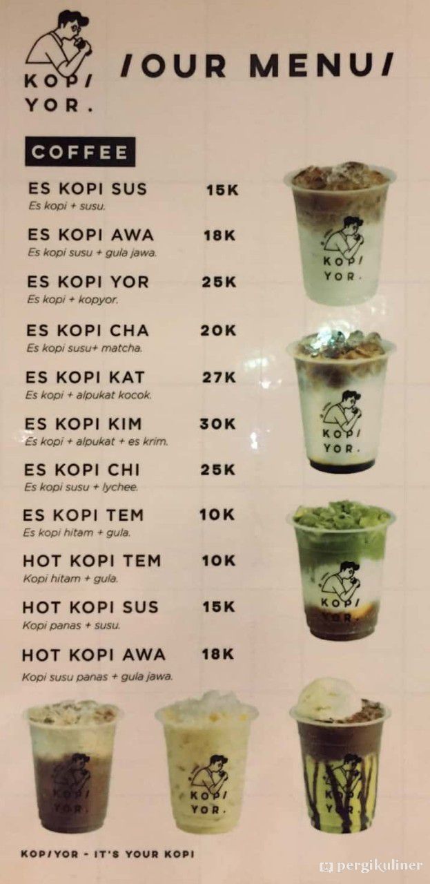 Selalu diperbarui! Menu Kopi Yor, Kelapa Gading