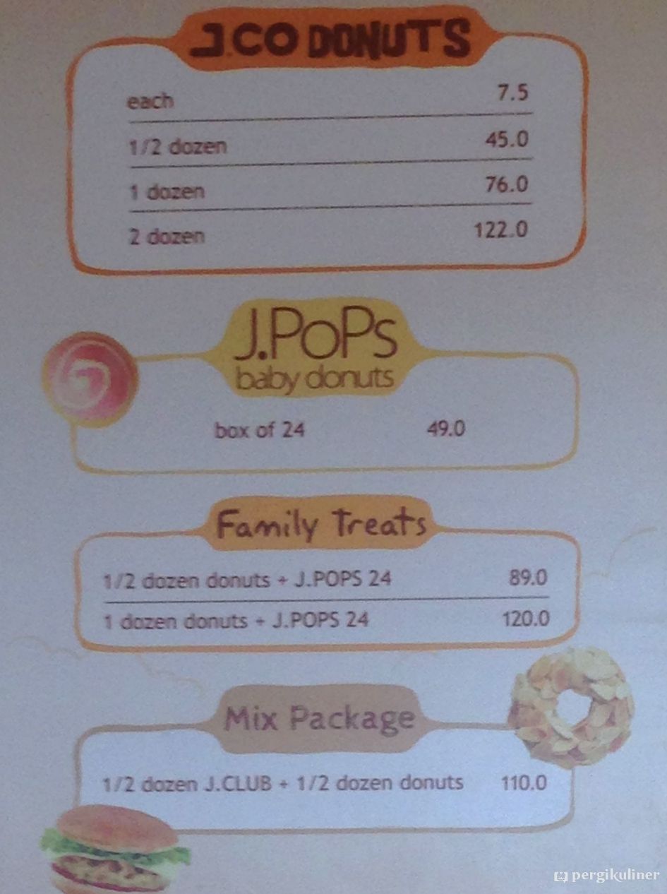 Daftar Harga Donat Jco 2019