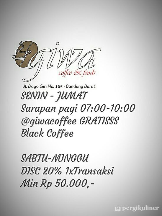 Breakfast Promo di Giwa Coffee & Foods