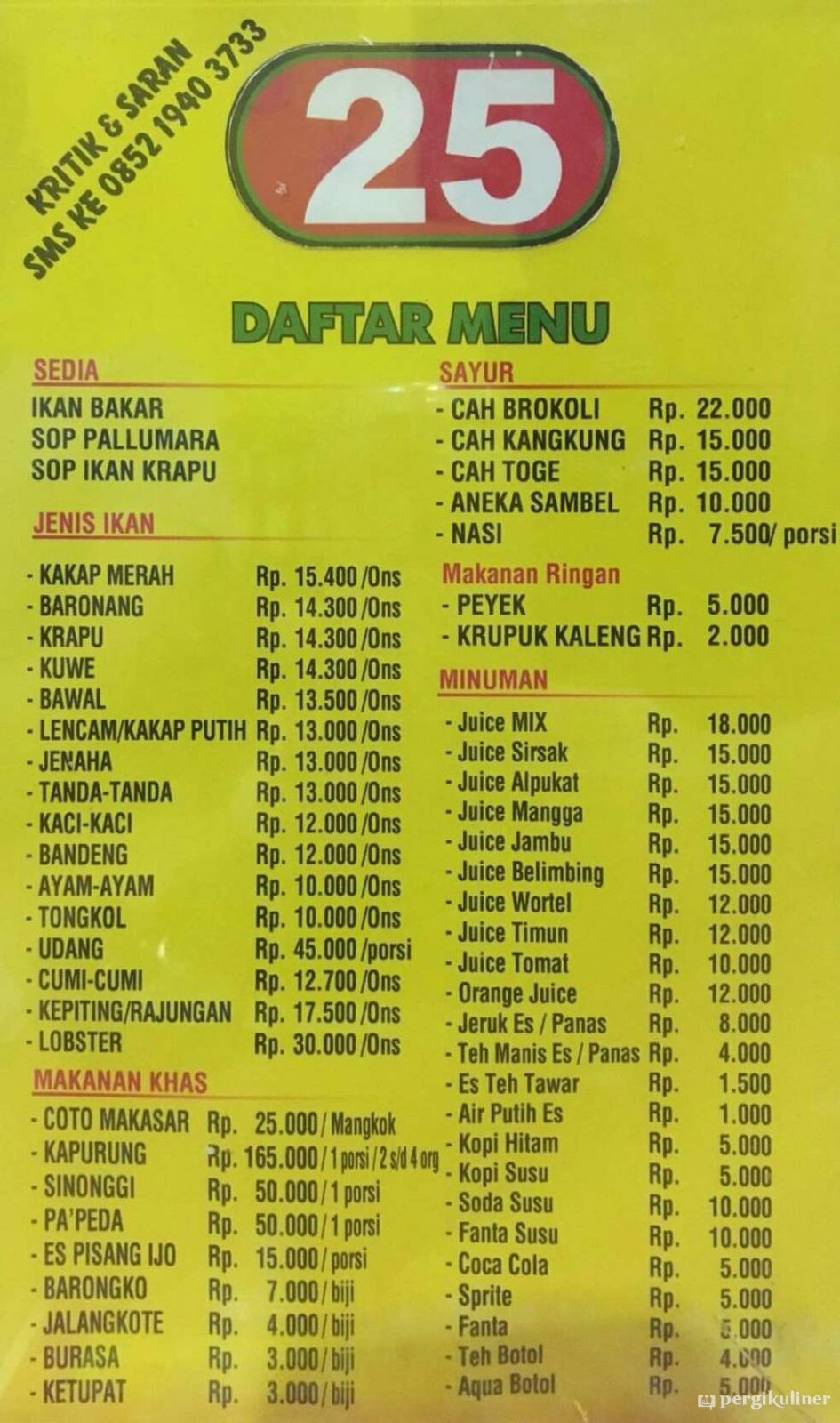 Selalu Diperbarui Menu Kedai Mancing Ikan Bakar Khas Makassar Taman Mini