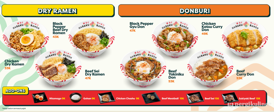 Selalu diperbarui! Menu Haraku Ramen, Karawaci, Tangerang