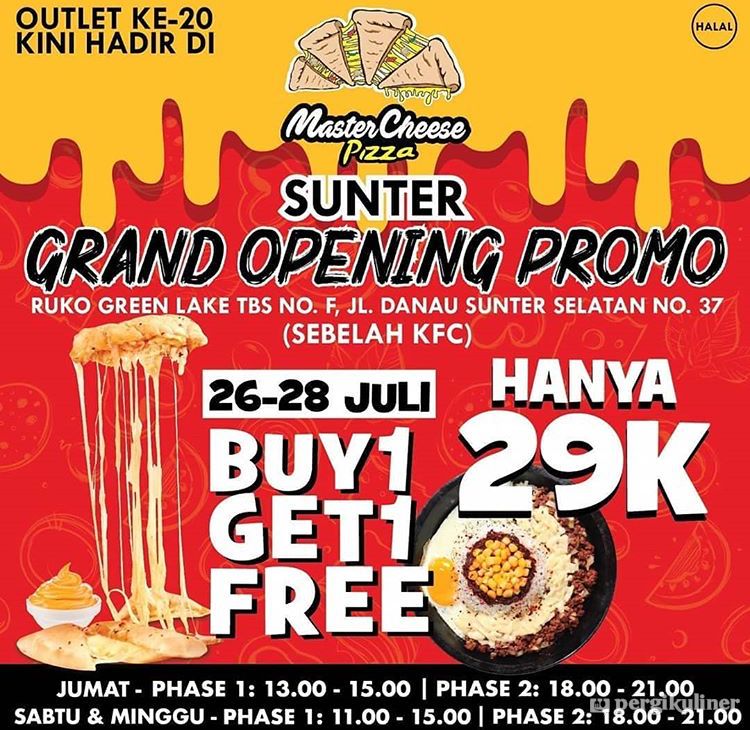 Grand Opening Promo di Master Cheese Pizza