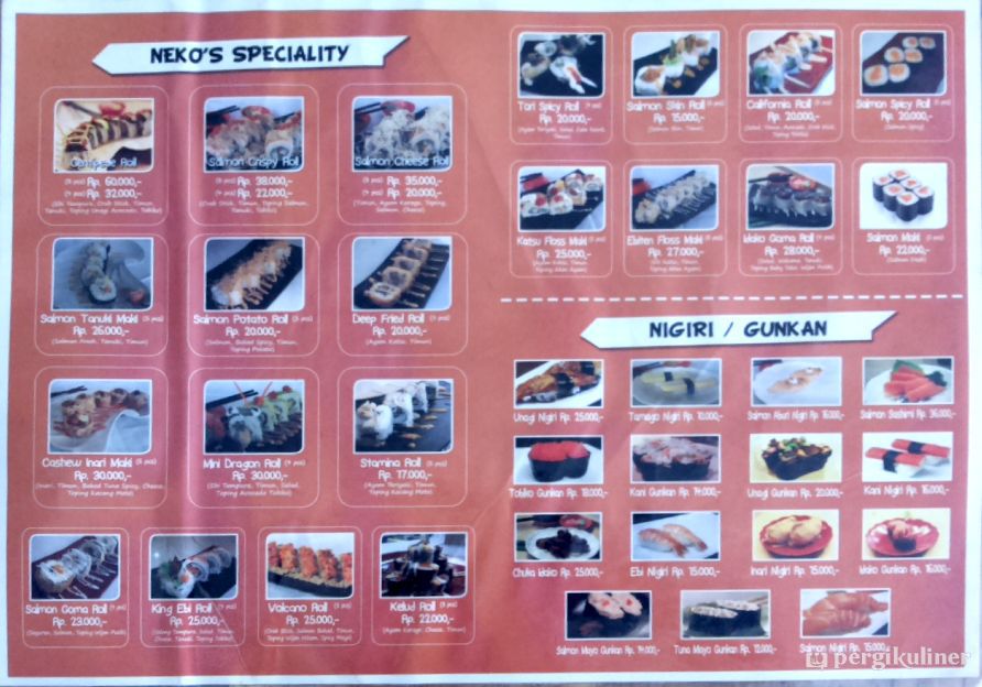 Wallpaper Selalu Diperbarui Menu Neko Sushi Ciledug Tangerang Free