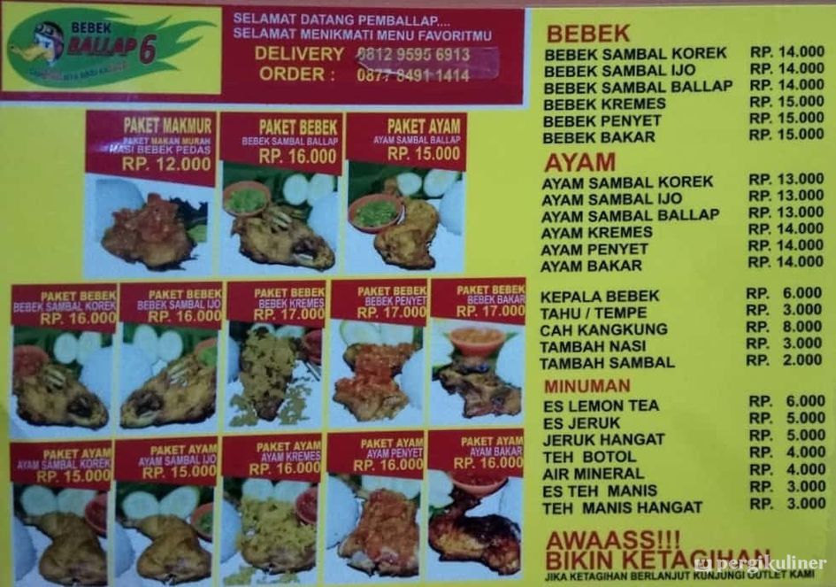 Selalu Diperbarui Menu Bebek Ballap 6 Cibinong Bogor