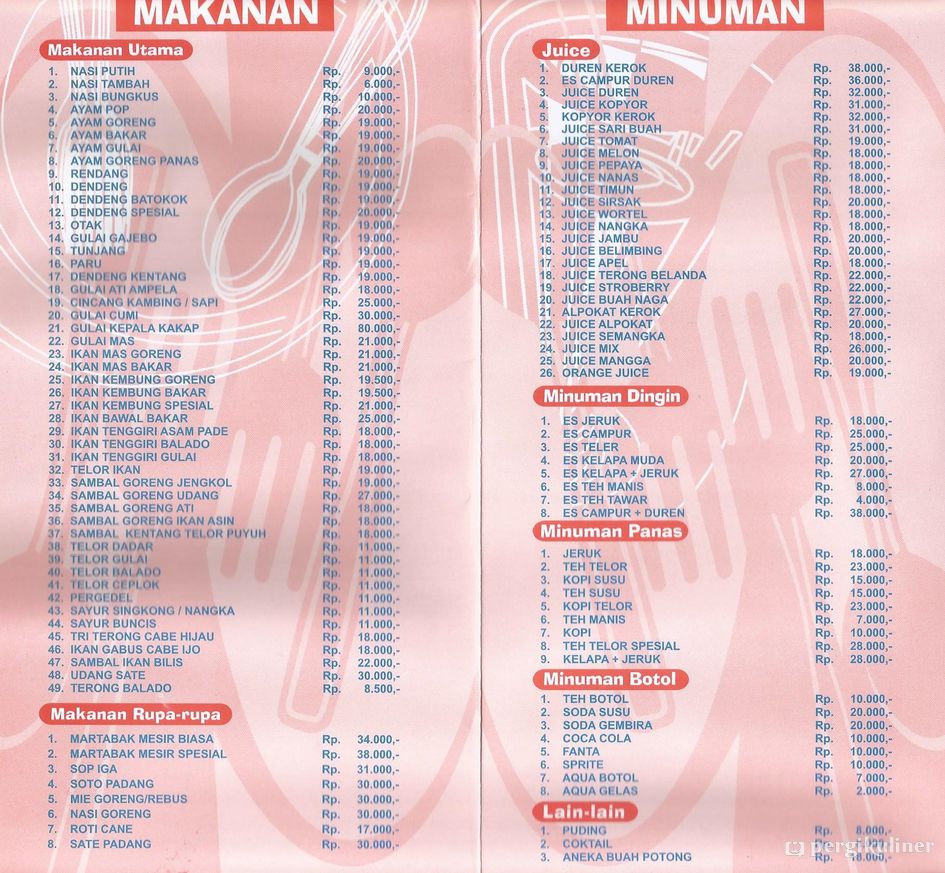 Selalu Diperbarui Menu Restoran Sederhana Sa Tebet