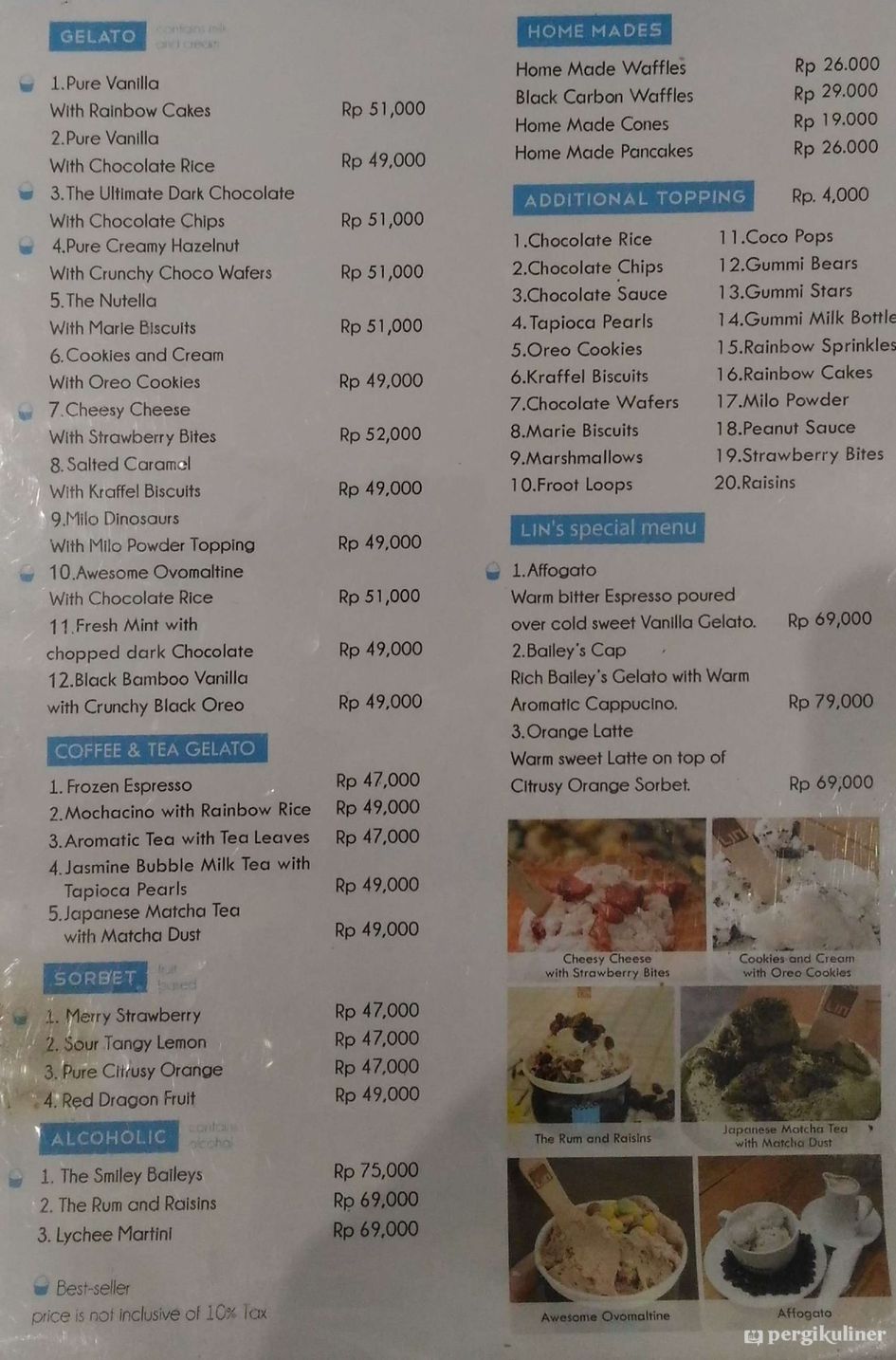 Selalu Diperbarui Menu Lin Artisan Ice Cream Kemang