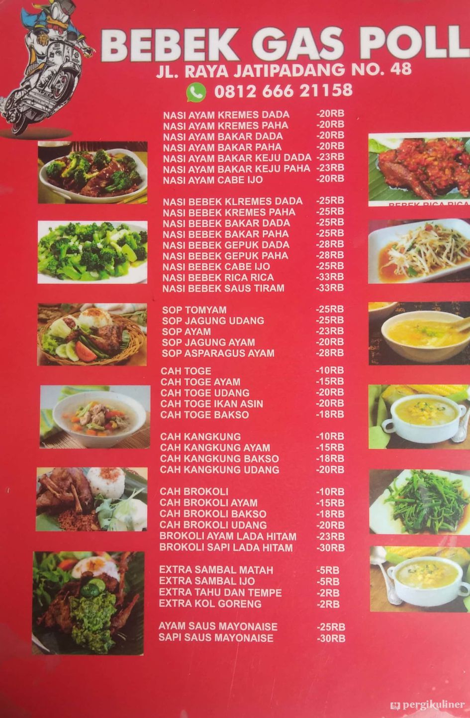 Selalu Diperbarui Menu Bebek Gas Poll Pasar Minggu