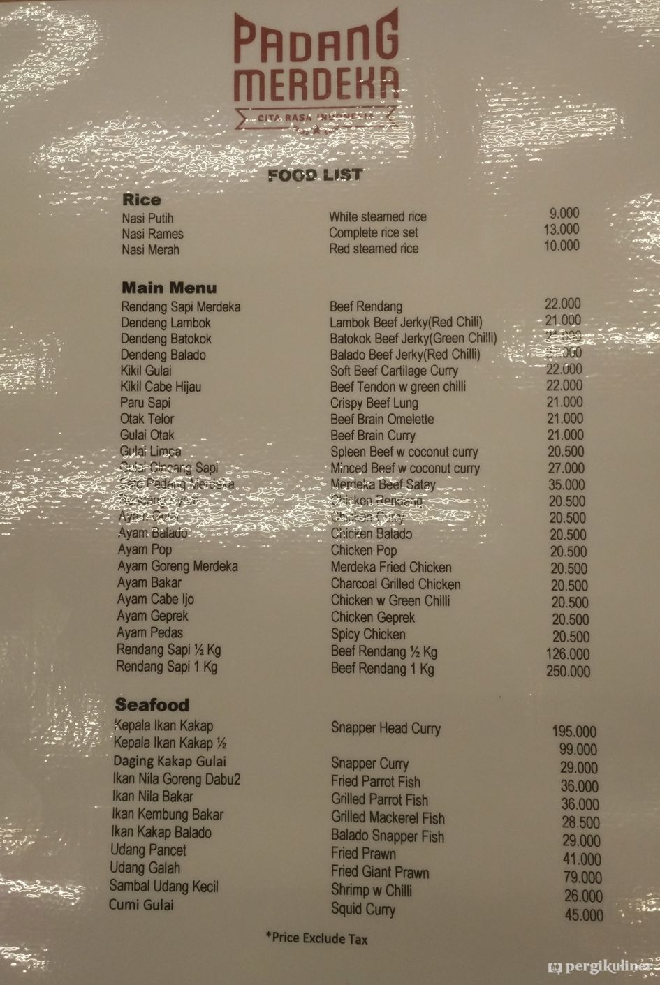 Selalu Diperbarui Menu Padang Merdeka Bekasi Utara Bekasi