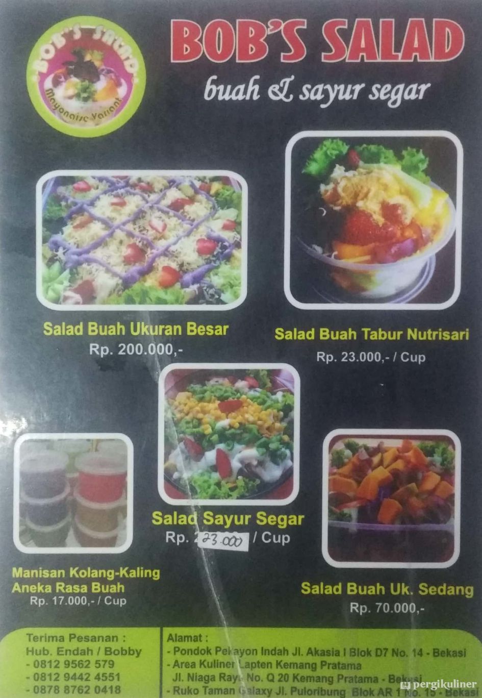 Selalu Diperbarui Menu Bobs Salad Bekasi Selatan Bekasi
