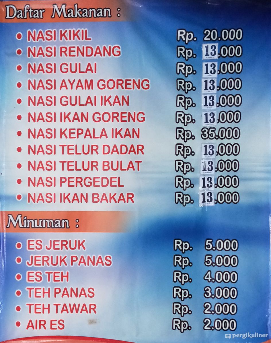 Daftar Harga Masakan Padang Dibatam / Restoran Pagi Sore