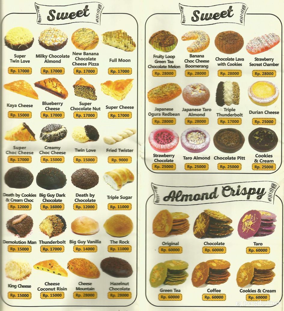 LLTALET: Daftar Harga Primadona Bakery Surabaya