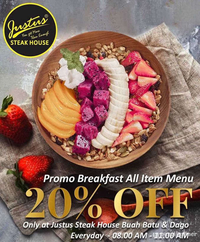 Promo Breakfast di Justus Steakhouse