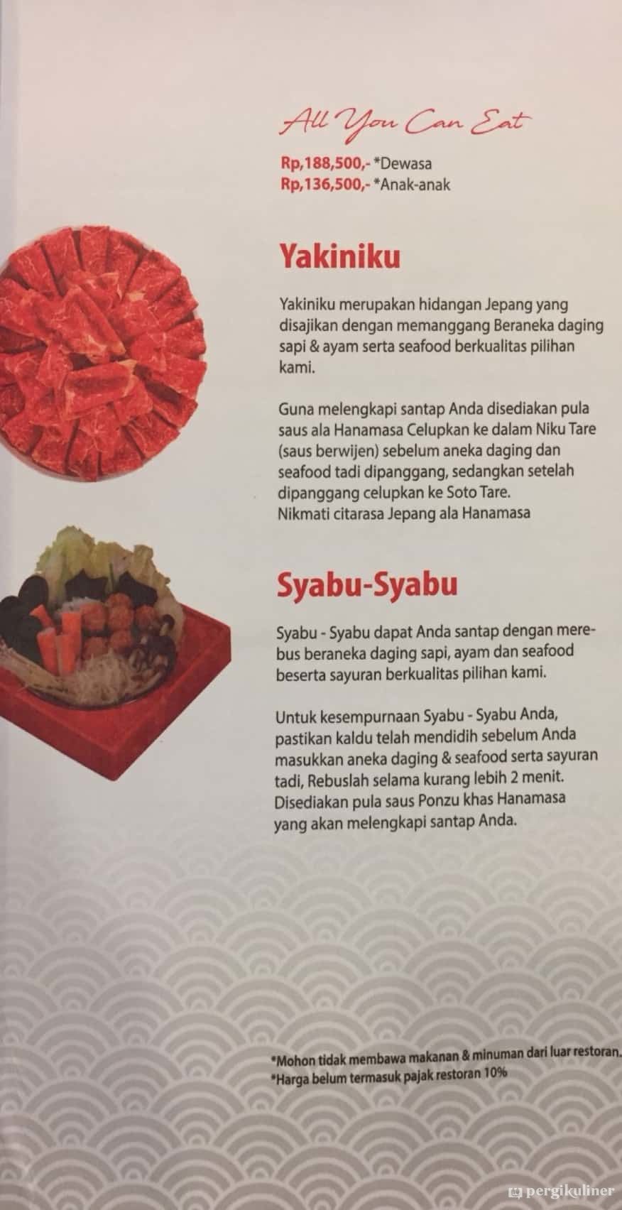 Selalu diperbarui! Menu Hanamasa, Sudirman
