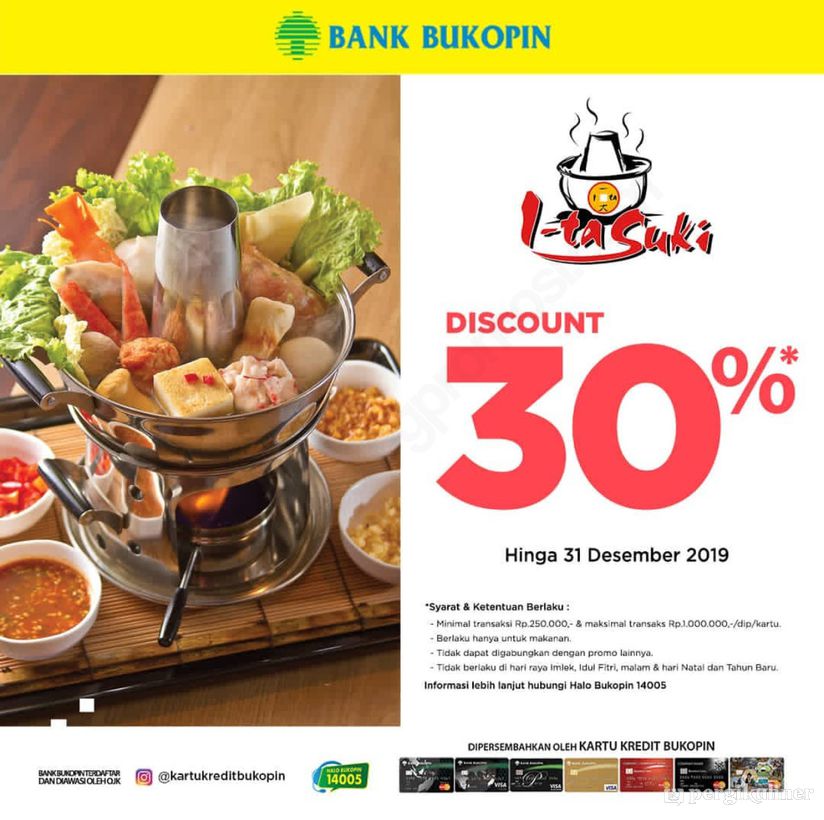 30% - Kartu Kredit Bukopin di I-ta Suki