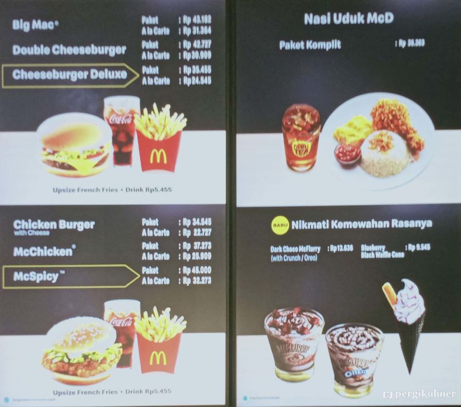 Selalu diperbarui! Menu McDonald's, Tebet