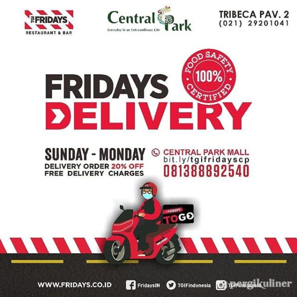 #dukungresto #kompilasi #bebasongkir di TGI Fridays