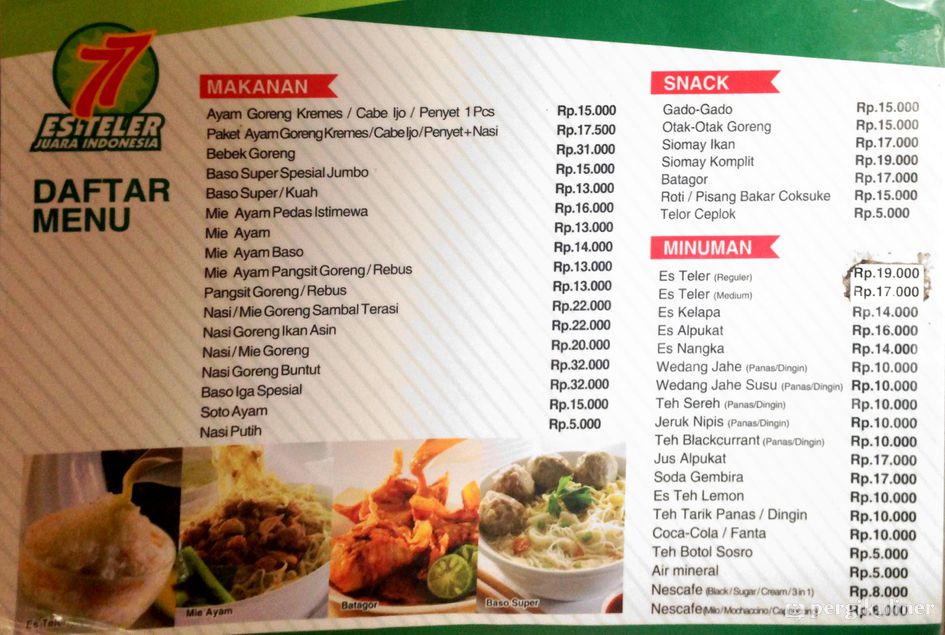 Selalu Diperbarui Menu Es Teler 77 Kalideres