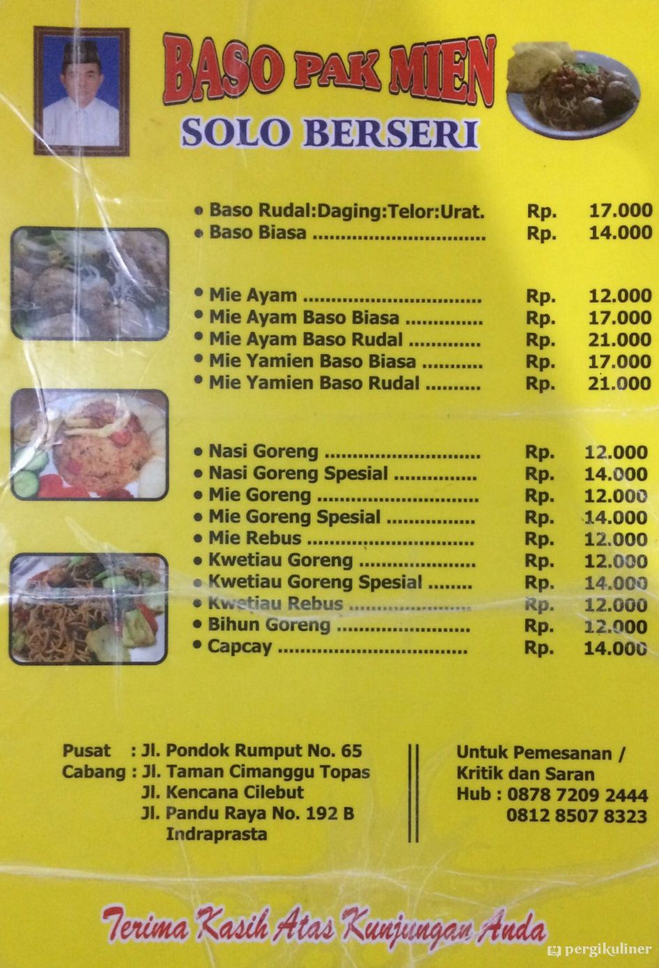 Selalu Diperbarui Menu Bakso Pak H Mien Tanah Sareal Bogor