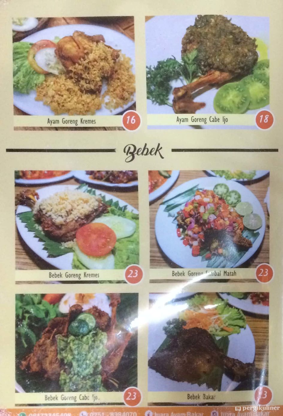 Selalu diperbarui! Menu Ayam Bakar Juara, Bogor Utara, Bogor