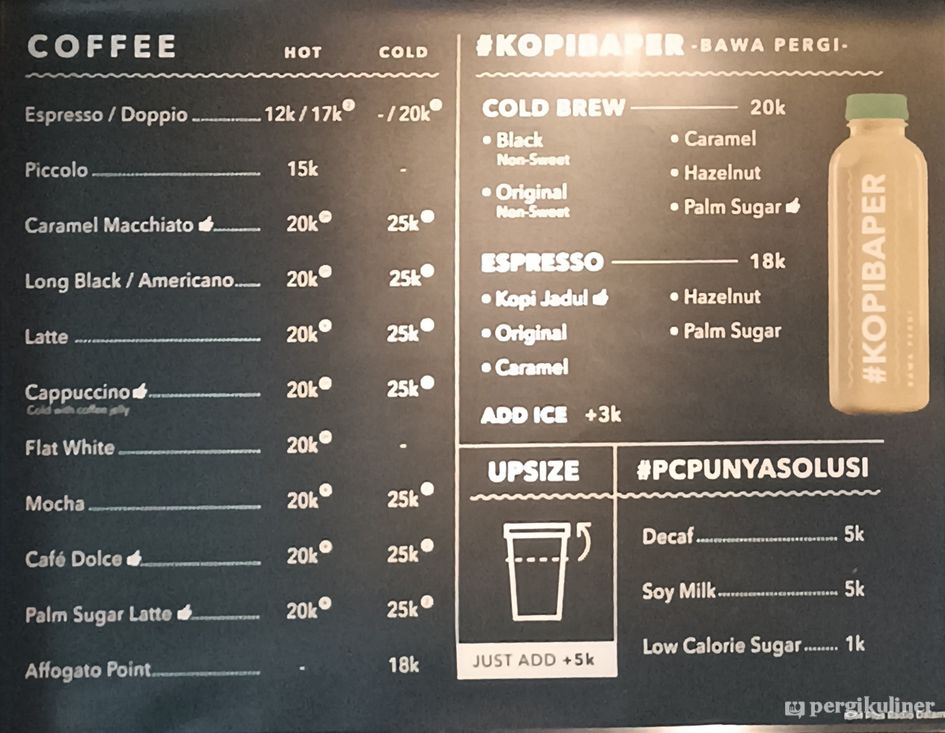 Selalu diperbarui! Menu Point Coffee, Blok M