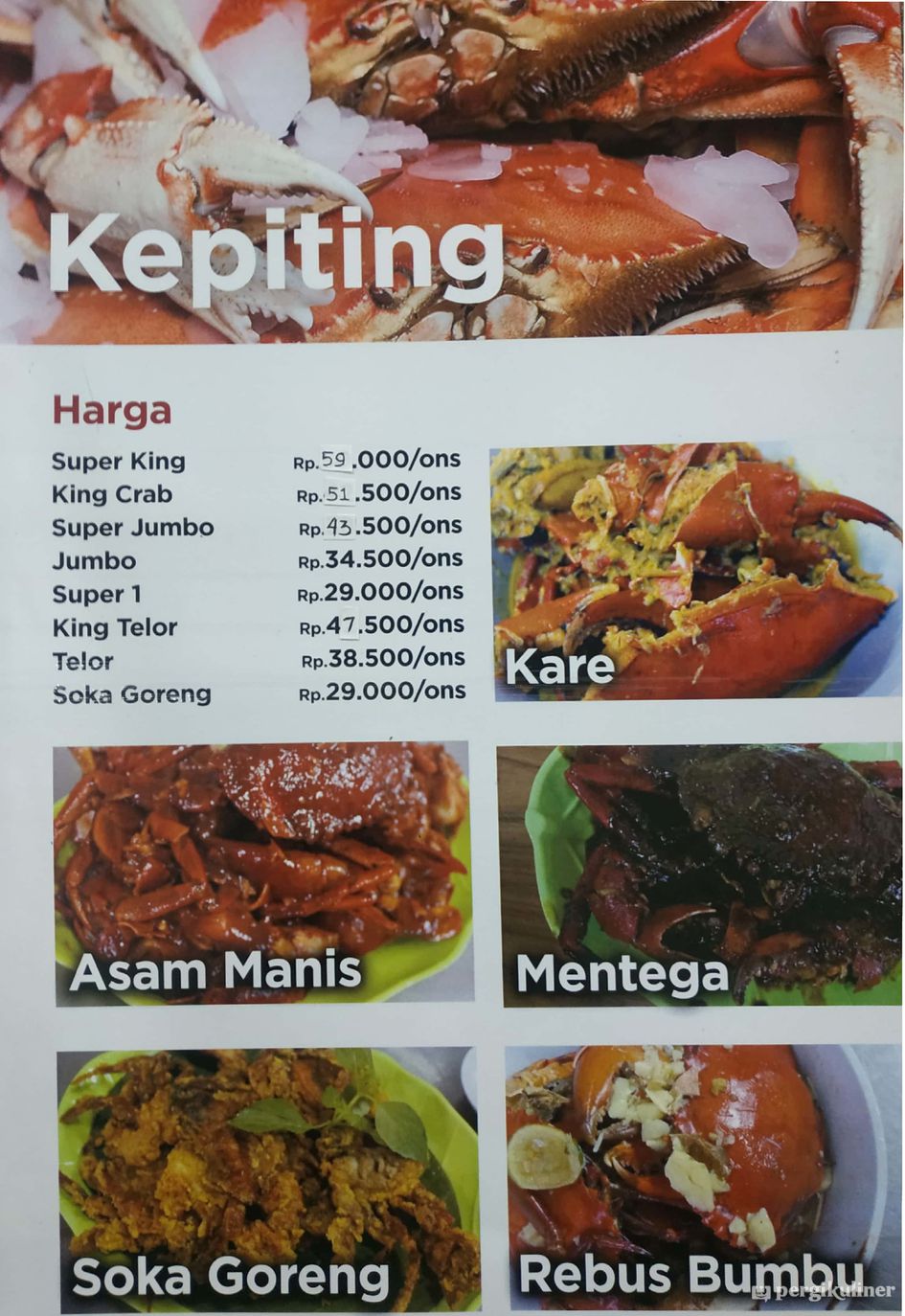 Selalu diperbarui! Menu Kepiting Cak Gundul 1992, Kelapa Gading