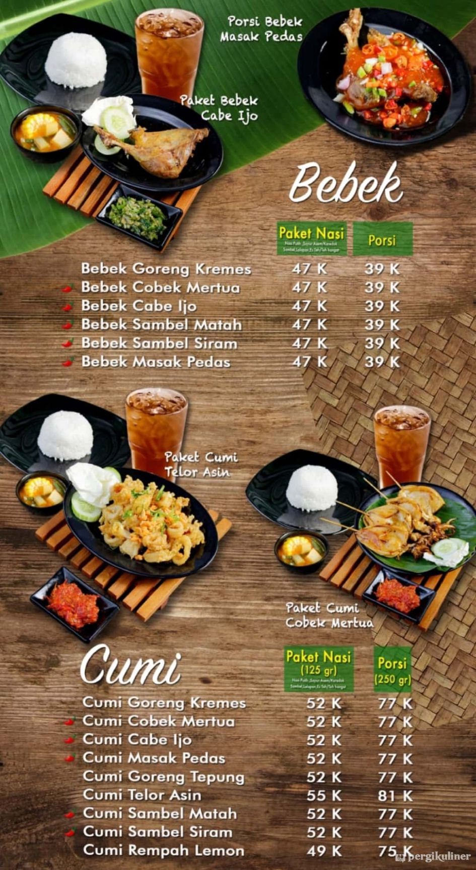 Selalu diperbarui! Menu Rumah Makan Kampung Kecil, BSD, Tangerang