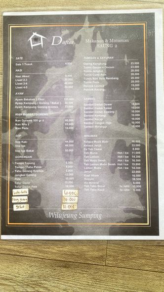 Foto Menu di Saung Sate Maranggi “Si Teteh”