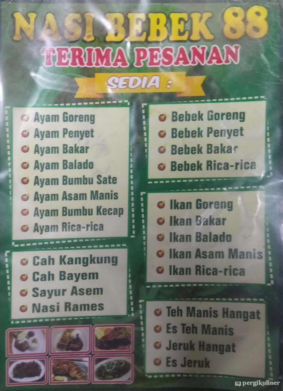 Selalu Diperbarui Menu Nasi Bebek 88 Blok M
