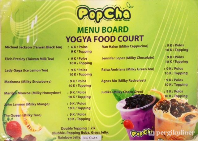Selalu Diperbarui Menu Pop Cha Ciumbuleuit Bandung