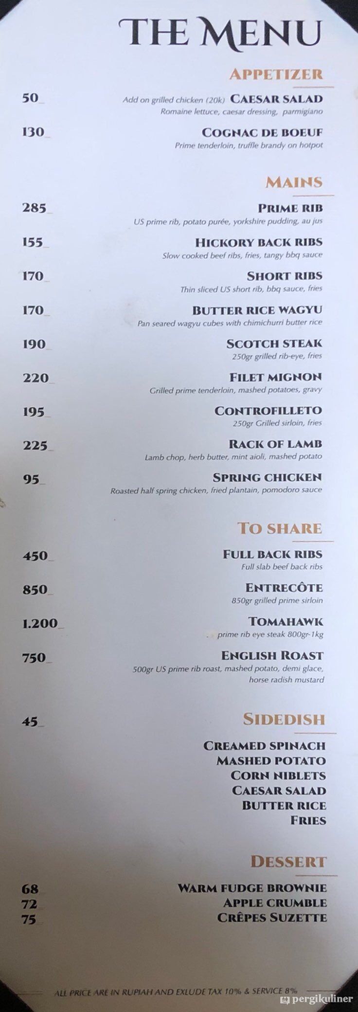Selalu Diperbarui Menu Couz Steak House Cilandak