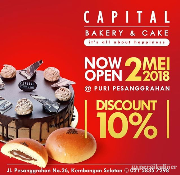 10% - Grand Opening Promo di Capital Bakery & Cake