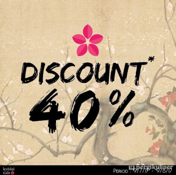 40% - Soft Opening di Kyodai Cafe