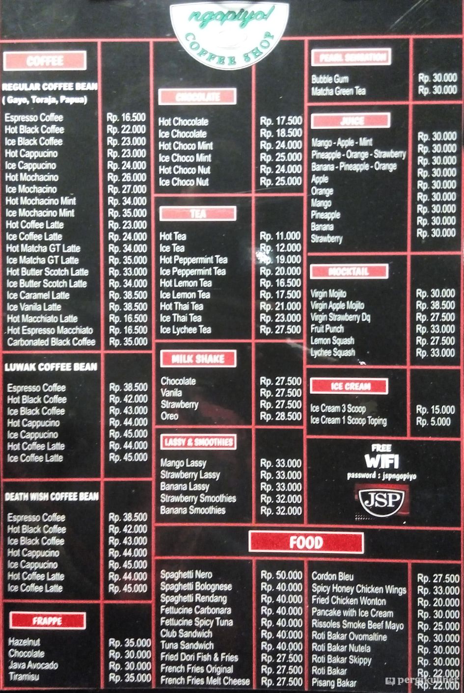 Selalu Diperbarui Menu Ngopiyo Pamulang Tangerang