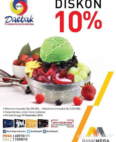 10% - Kartu Kredit Bank Mega di Daebak