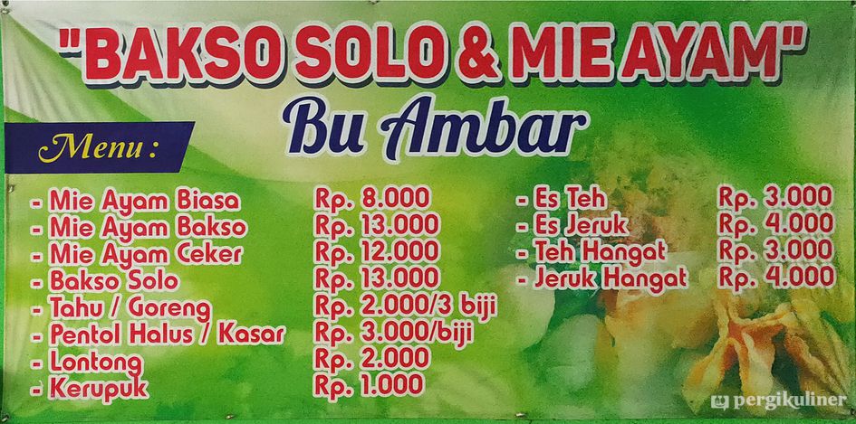 Selalu Diperbarui Menu Bakso Solo Mie Ayam Bu Ambar Gayungan Surabaya