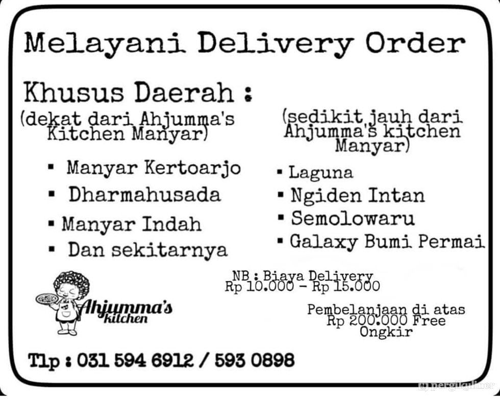 #dukungresto #kompilasi #bebasongkir di Ahjumma Kitchen