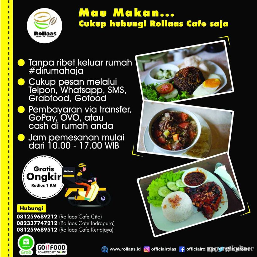 #dukungresto #kompilasi #bebasongkir di Rollaas Coffee & Tea