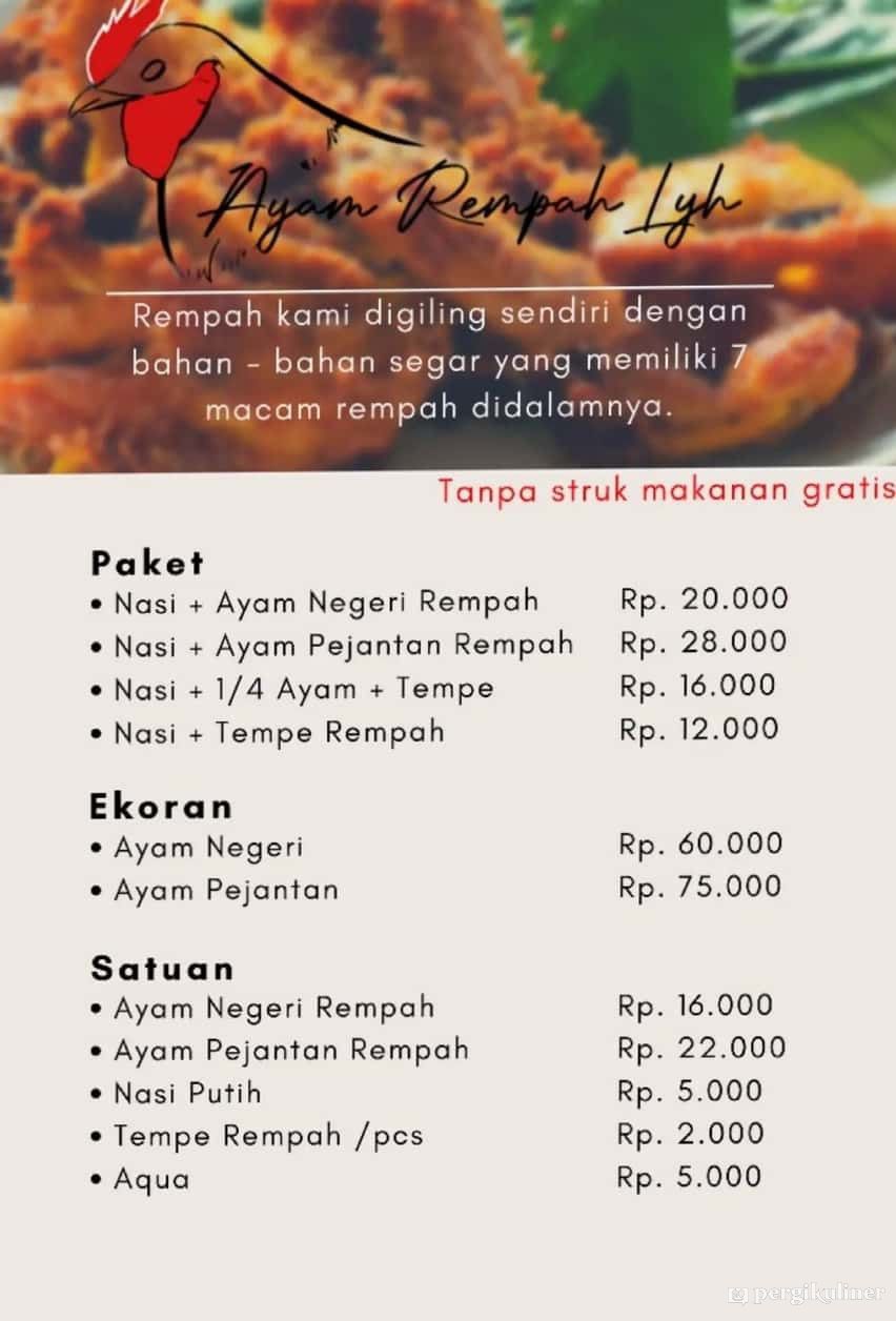 Selalu diperbarui! Menu Ayam Rempah Lyh, Serpong, Tangerang