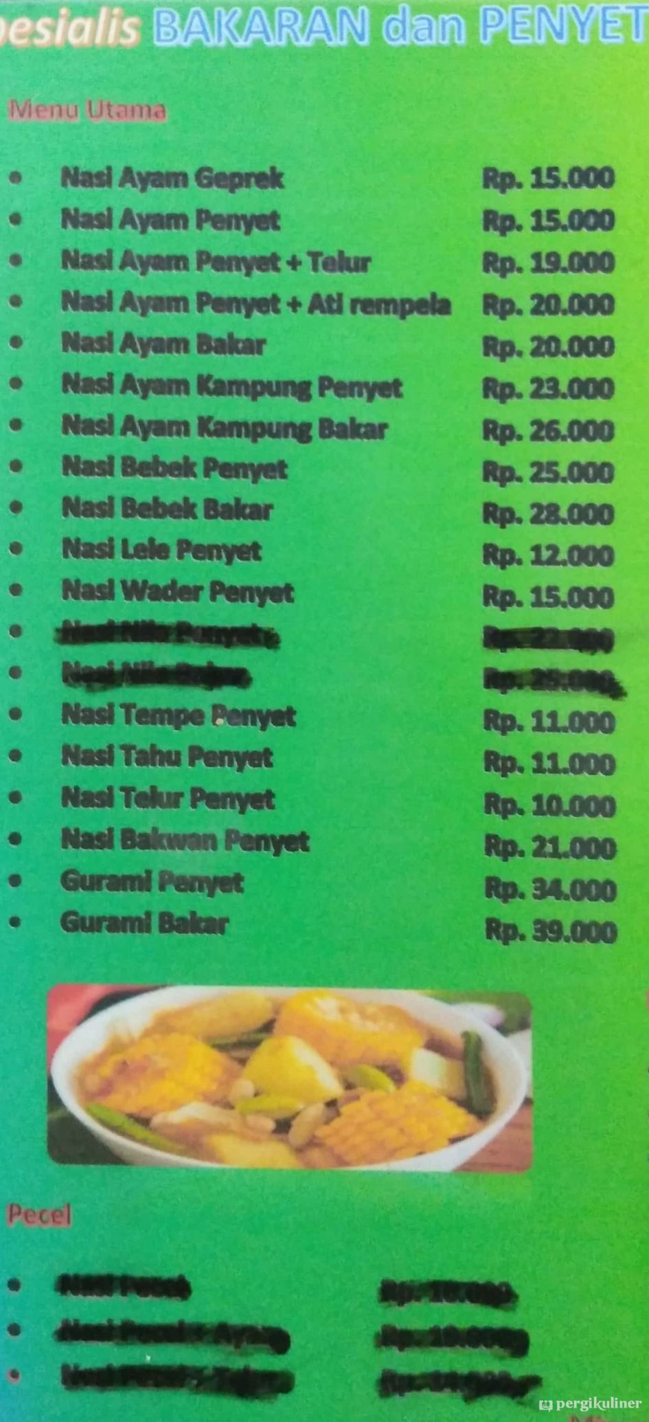 Selalu diperbarui! Menu Aneka Bakaran & Penyetan, Gubeng, Surabaya