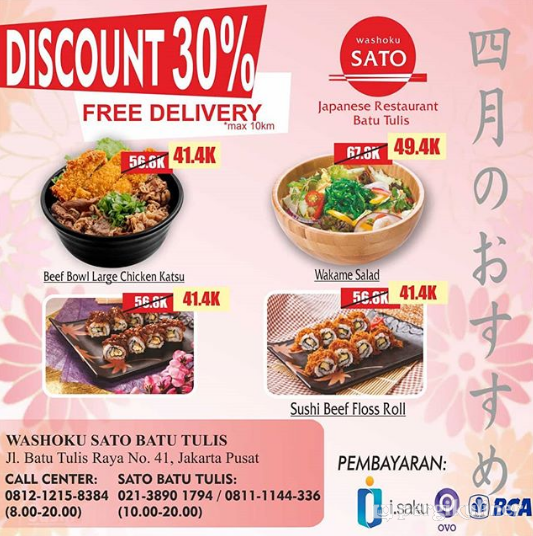 #dukungresto #kompilasi #bebasongkir di Washoku Sato
