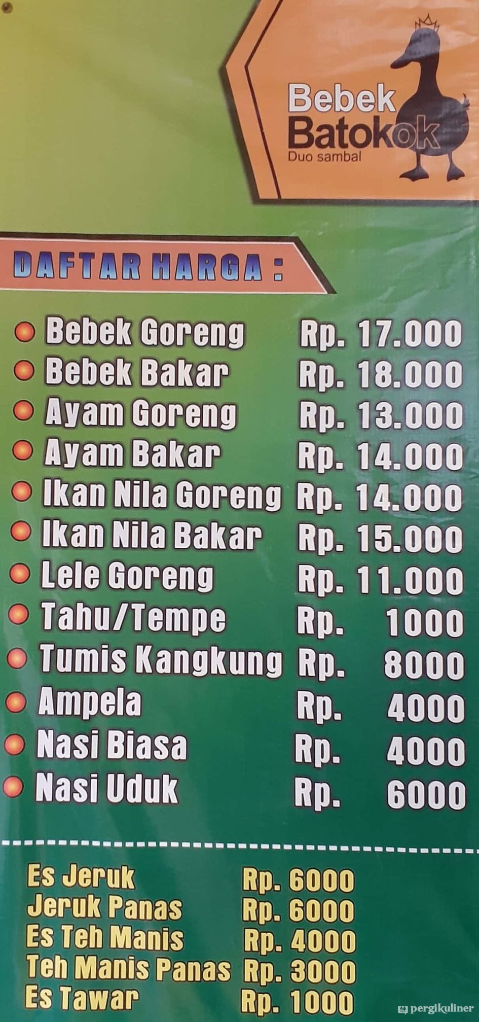 Selalu Diperbarui Menu Bebek Batokok Duo Sambal Bekasi Utara Bekasi